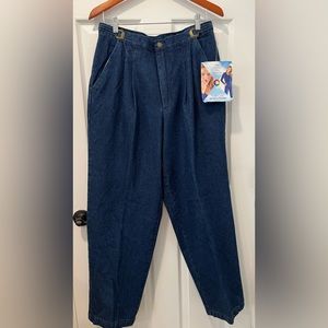 Newport News Jeanology Collection Women’s Size 14 Dark Wash Denim High Rise NEW